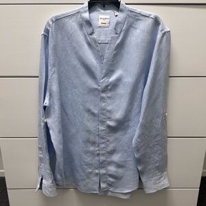 Murano Light Blue Linen Shirt